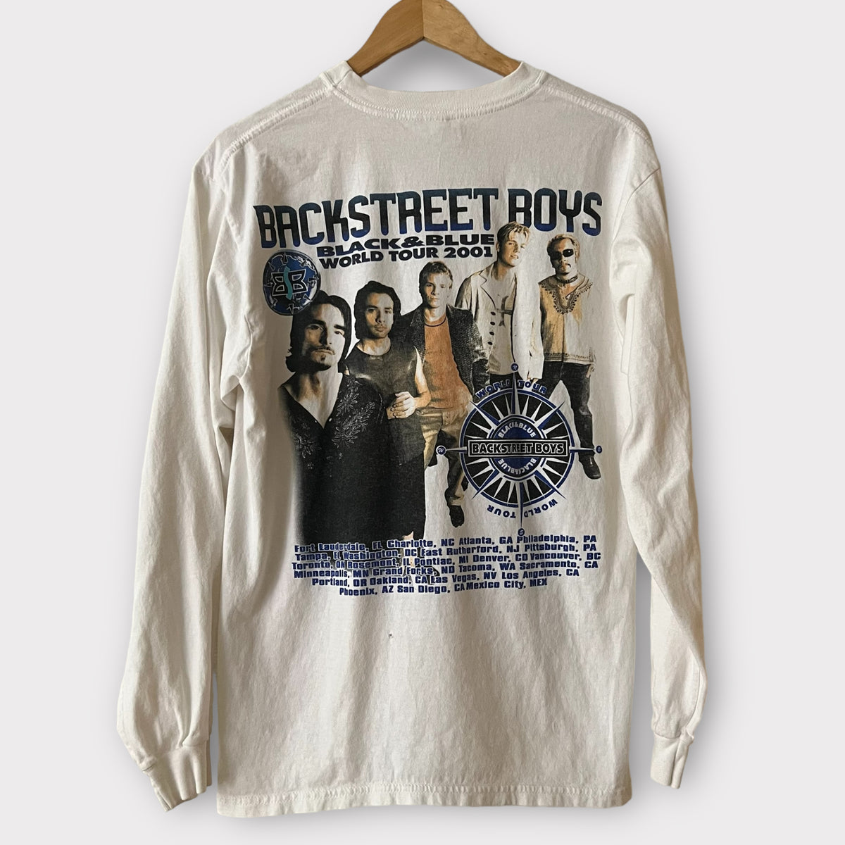 2001 Backstreet Boys Vintage Tour Pop Band Long Sleeve Tee Shirt