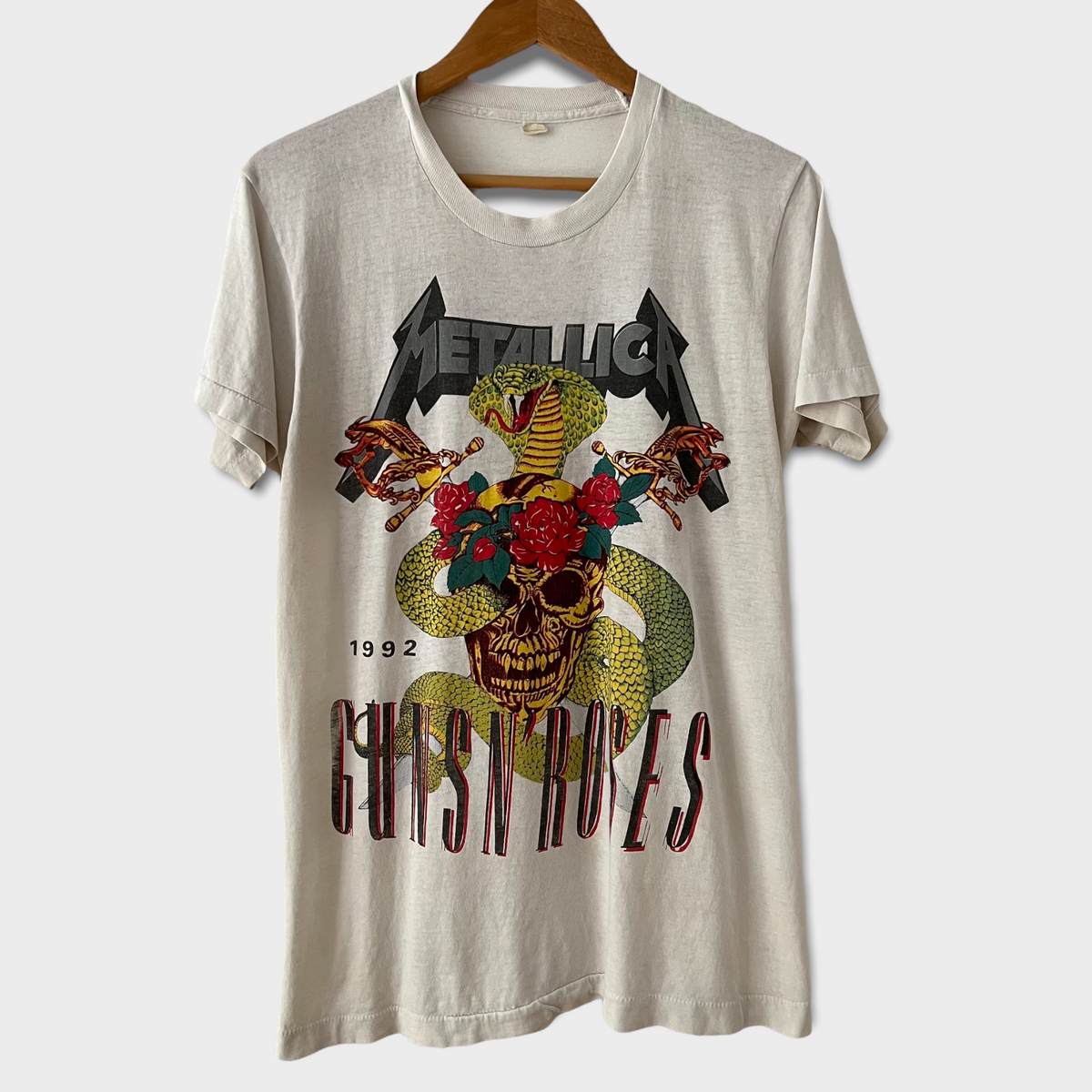 USA製】Metallica guns n´ roses tシャツ XL 白-