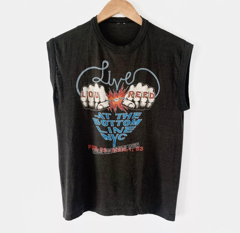 1983 Lou Reed Live At The Bottom Line in NYC Vintage Concert Band Tee Shirt