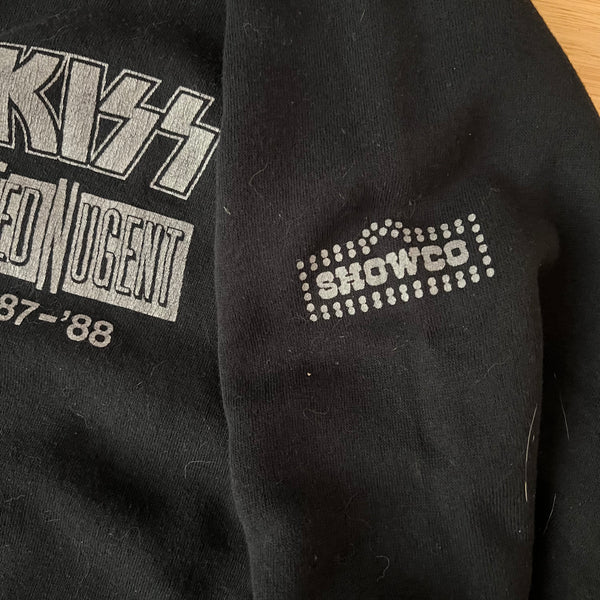 1987 SHOWCO KISS & Ted Nugent Tour Crew Vintage Sweatshirt