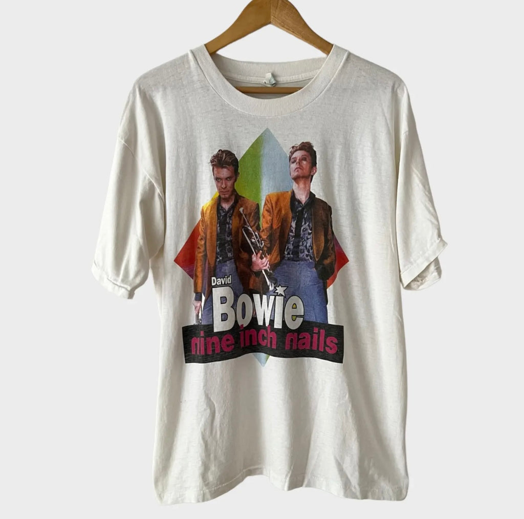 1995 David Bowie + Nine Inch Nails Vintage Tour Tee Shirt – Zeros