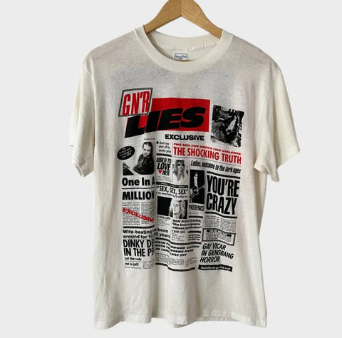 1988 Guns N Roses "Lies" Vintage Band Promo Tee Shirt