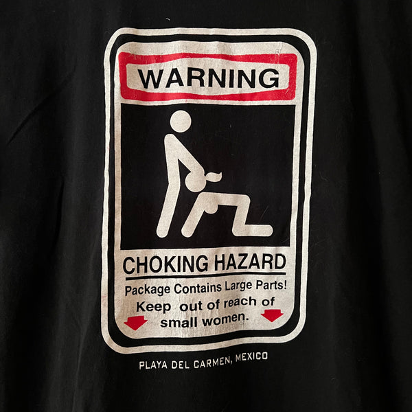 1990s Playa Del Carmen, Mexico "Choking Hazard" Vulgar Vintage Tee Shirt