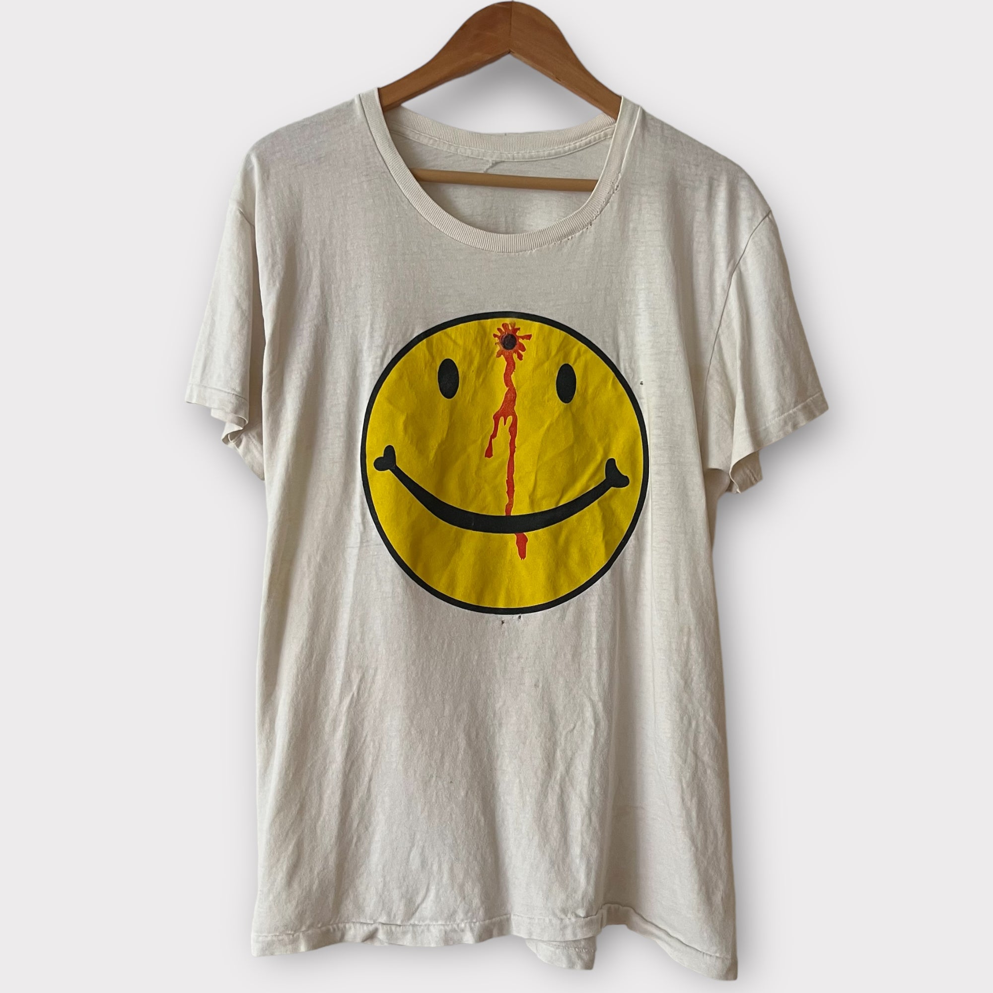 1980s Smiley Bullet Hole Suicide Vintage Tee Shirt