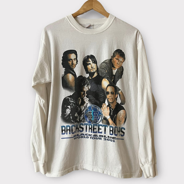 2001 Backstreet Boys Vintage Tour Pop Band Long Sleeve Tee Shirt