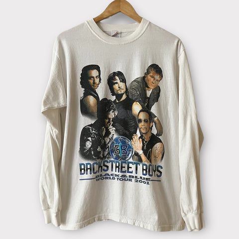 2001 Backstreet Boys Vintage Tour Pop Band Long Sleeve Tee Shirt