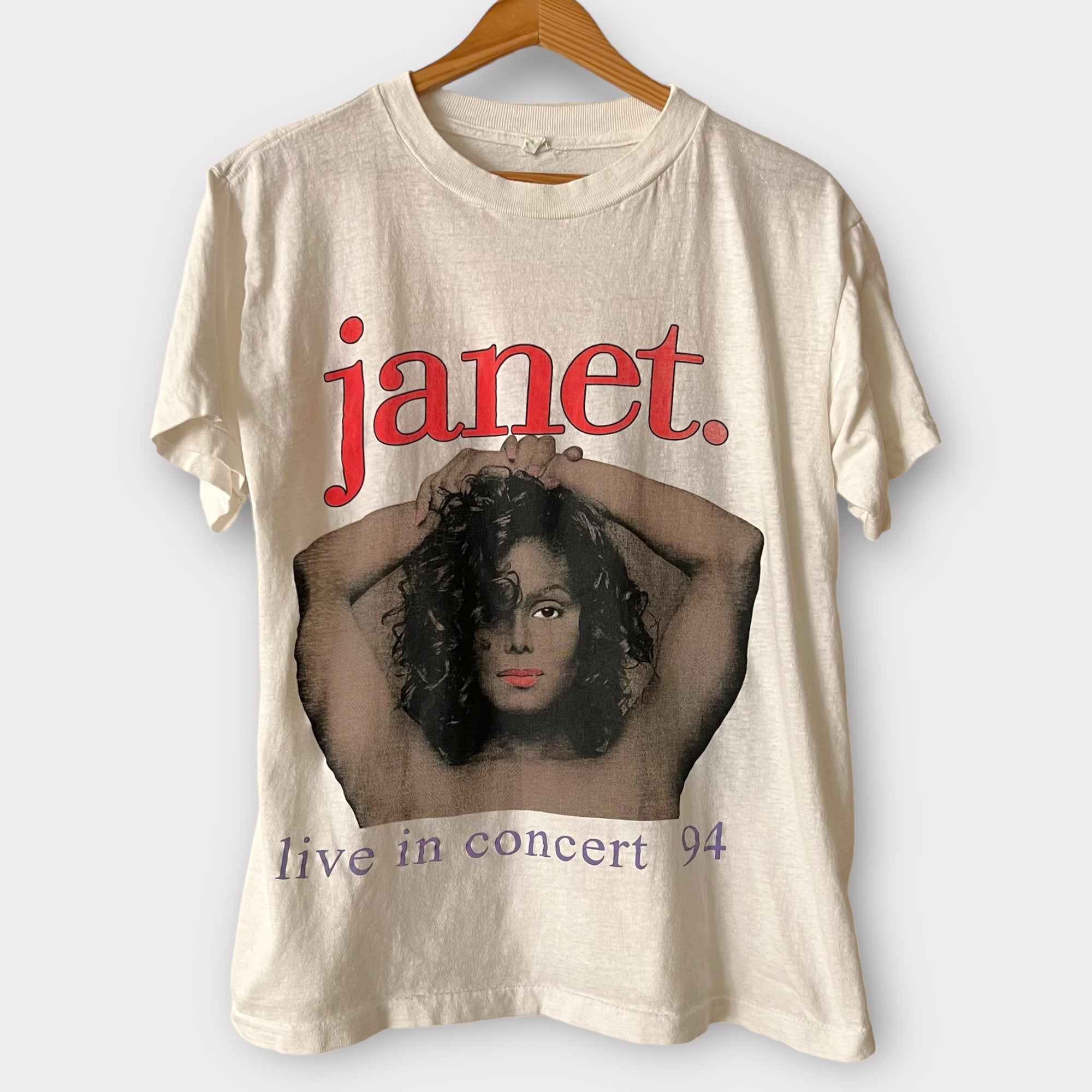 1993 Janet Jackson Vintage Tour Bootleg Parking Lot Tee Shirt 