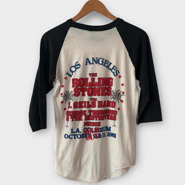 1981 The Rolling Stones in Los Angeles w/ Prince Vintage Raglan Tee Shirt