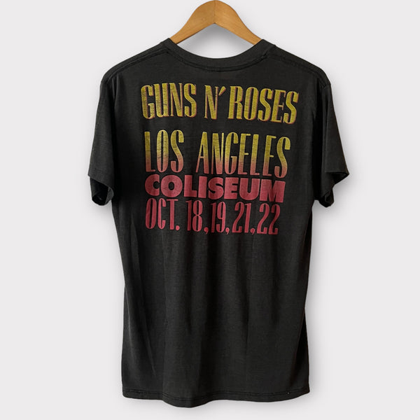 1989 Guns N Roses "Stoned In LA" Los Angeles Coliseum Concert Dates opening for The Rolling Stones Tee Shirt