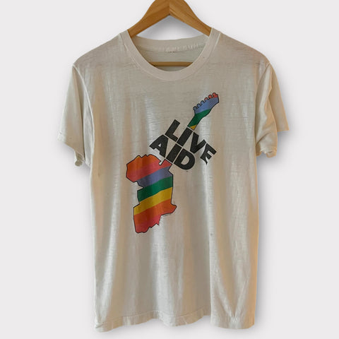 1985 Live Aid Festival Vintage Concert Tee Shirt