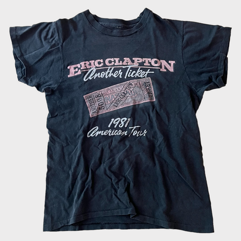 1981 Eric Clapton Vintage Tour Tee Shirt