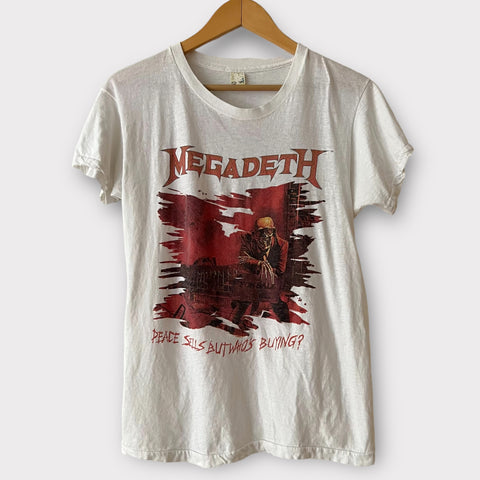 1986 Megadeth "Peace Sells But Who's Buying" Vintage Band Promo Tee Shirt