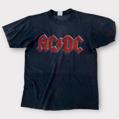 1980 AC DC "Back In Black" Britain Tour Vintage Band Tee Shirt