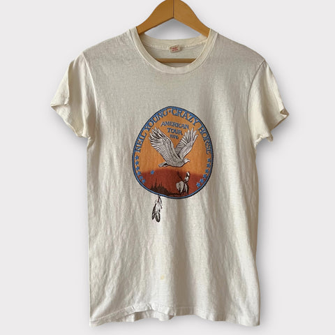 1976 Neil Young "Crazy Horse" Vintage Tour Tee Shirt