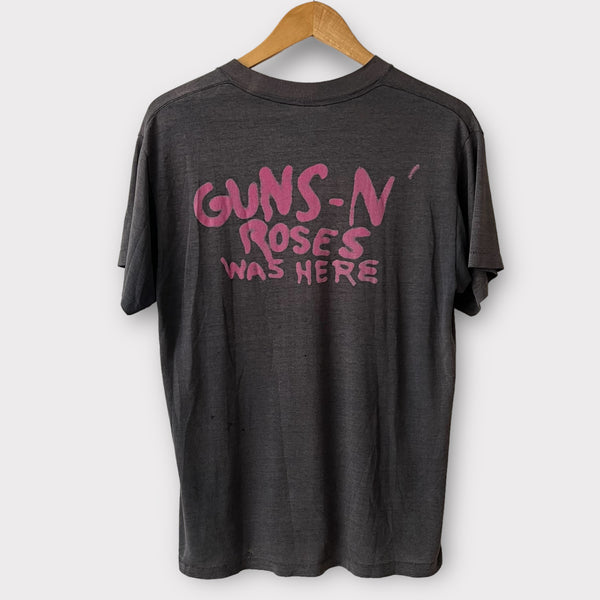 1989 Guns N Roses "Was Here' Vintage Promo Tee Shirt