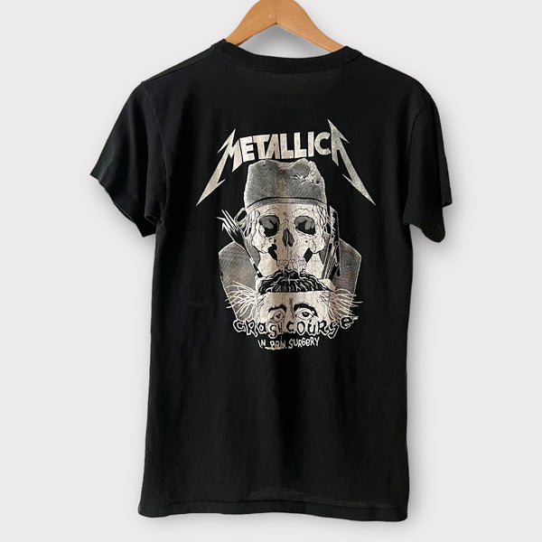 1987 Metallica "Crash Course in Brain Surgery" Vintage Band Promo Tee Shirt