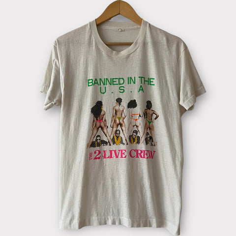 1980s 2 Live Crew "Banned In The U.S.A." Vintage Promo Rap Tee Shirt