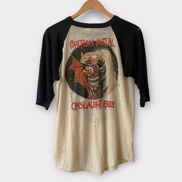 1983 Iron Maiden "Onslaught" Vintage Band Promo Tee Shirt