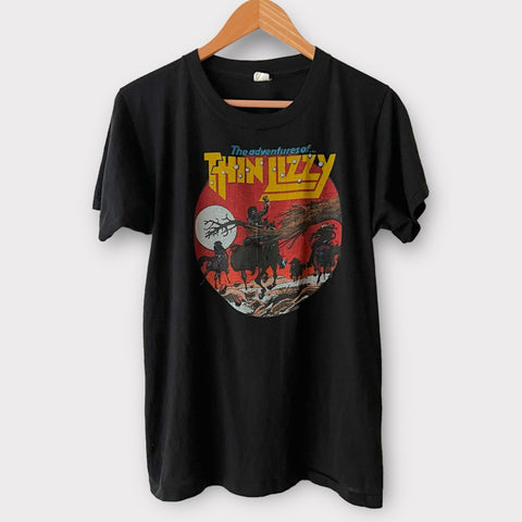 1981 Thin Lizzy "The Adventures Of Thin Lizzy" Vintage Band Promo Tee Shirt