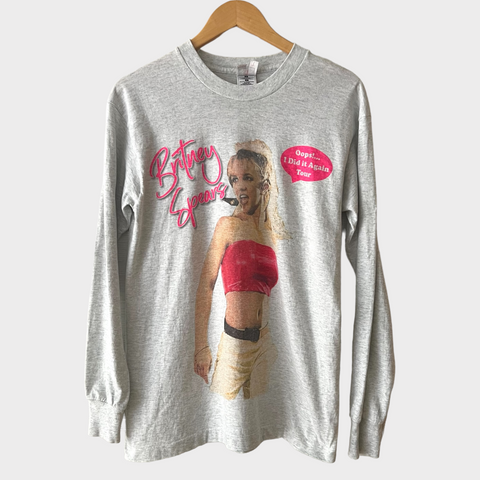 2000 Britney Spears "Oops I Did It Again" Tour Vintage Long Sleeve Tee Shirt