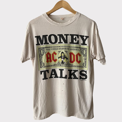 1990 AC DC "Money Talks" World Tour Vintage Tee Shirt