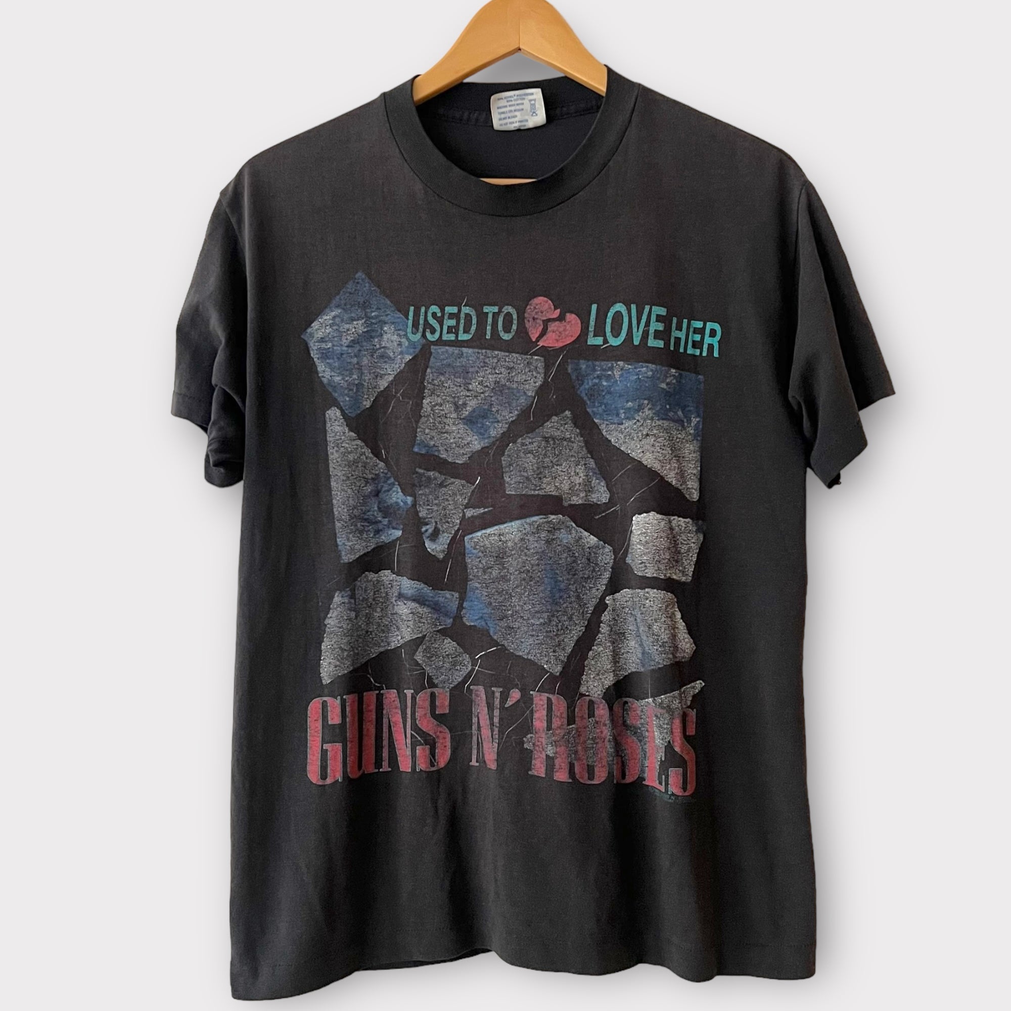 1989 Guns N Roses "Used To Love Her" Vintage Band Promo Tee Shirt