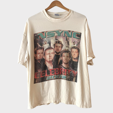 2002 NSYNC "Celebrity" Vintage Tour Tee Shirt