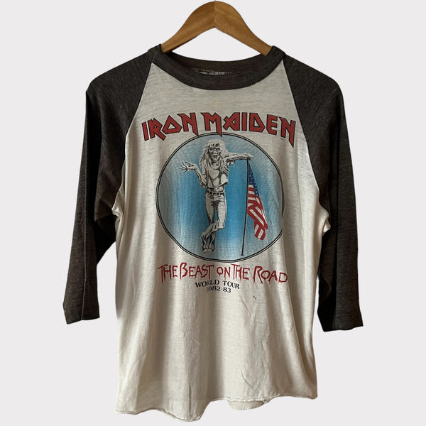 1982 Iron Maiden "Beast On The Road" Vintage Tour Tee Shirt