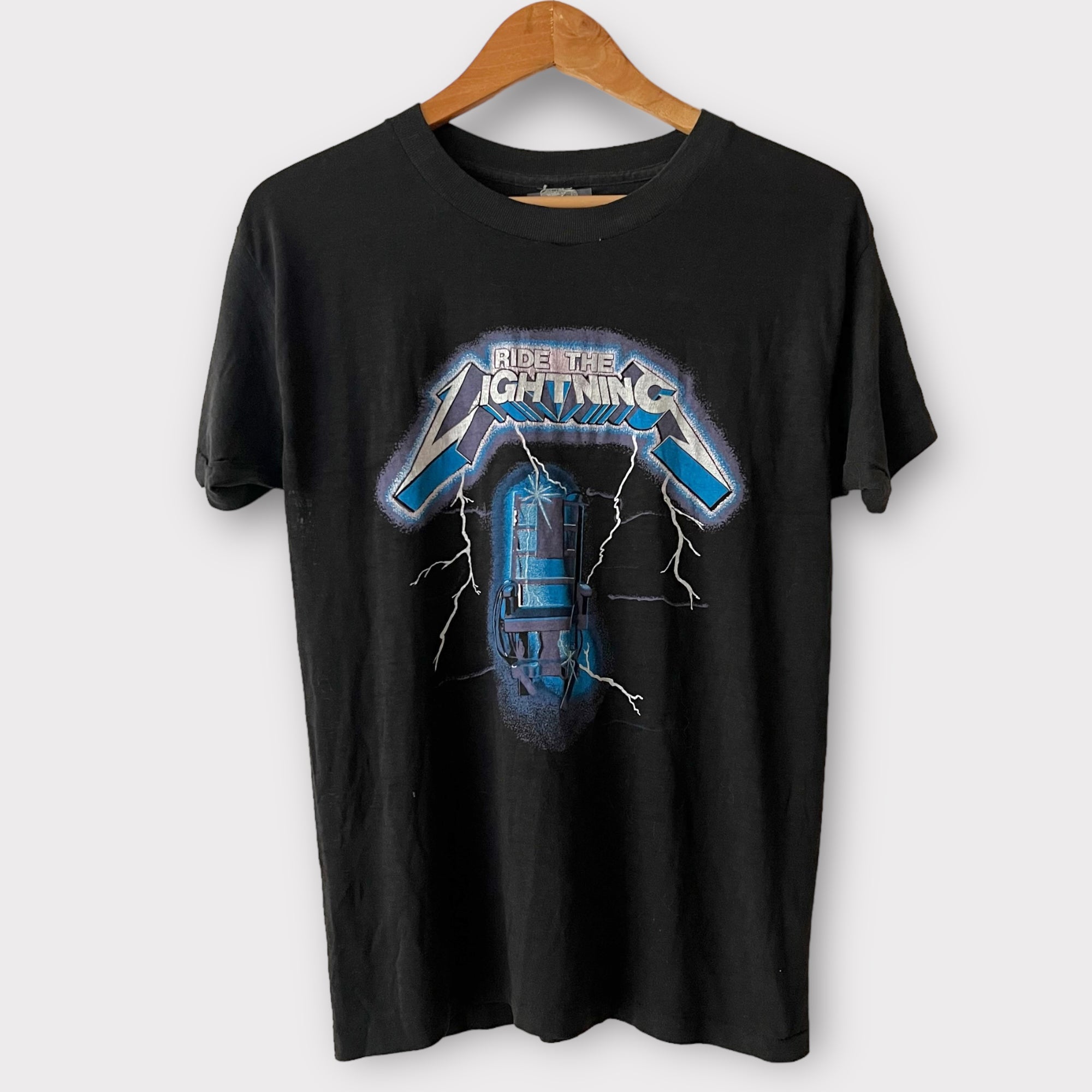 1985 Metallica "Ride The Lightning" Vintage Band Promo Tee Shirt