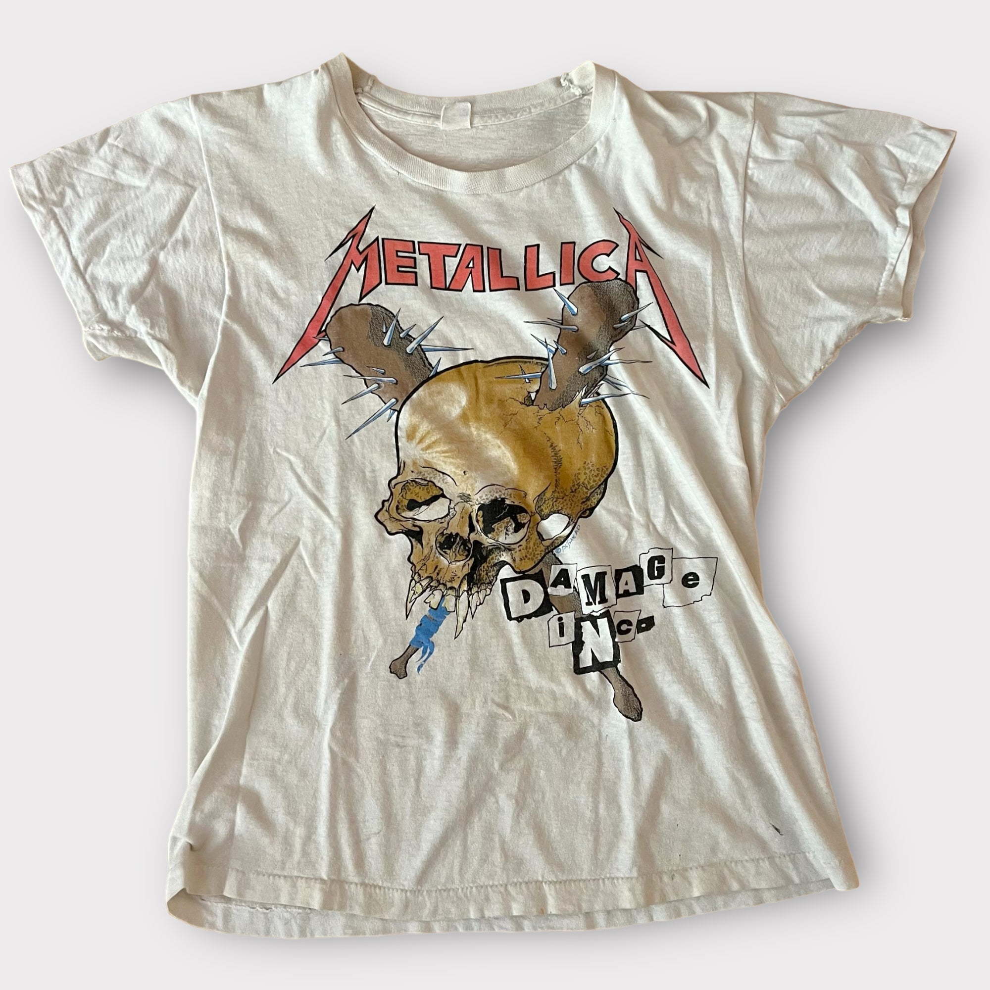 1986 Metallica "Damage Inc" Vintage Band Promo Tee Shirt