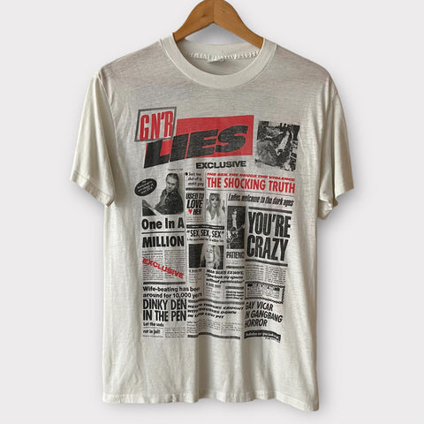 1989 Guns N Roses "Lies" Vintage Band Promo Tee Shirt