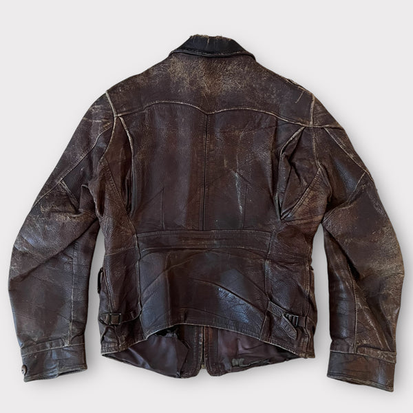 1940s Vintage Brown Leather Jacket