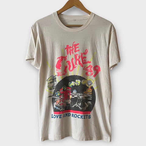 1989 The Cure w/ Love And Rockets Vintage Tour Tee Shirt