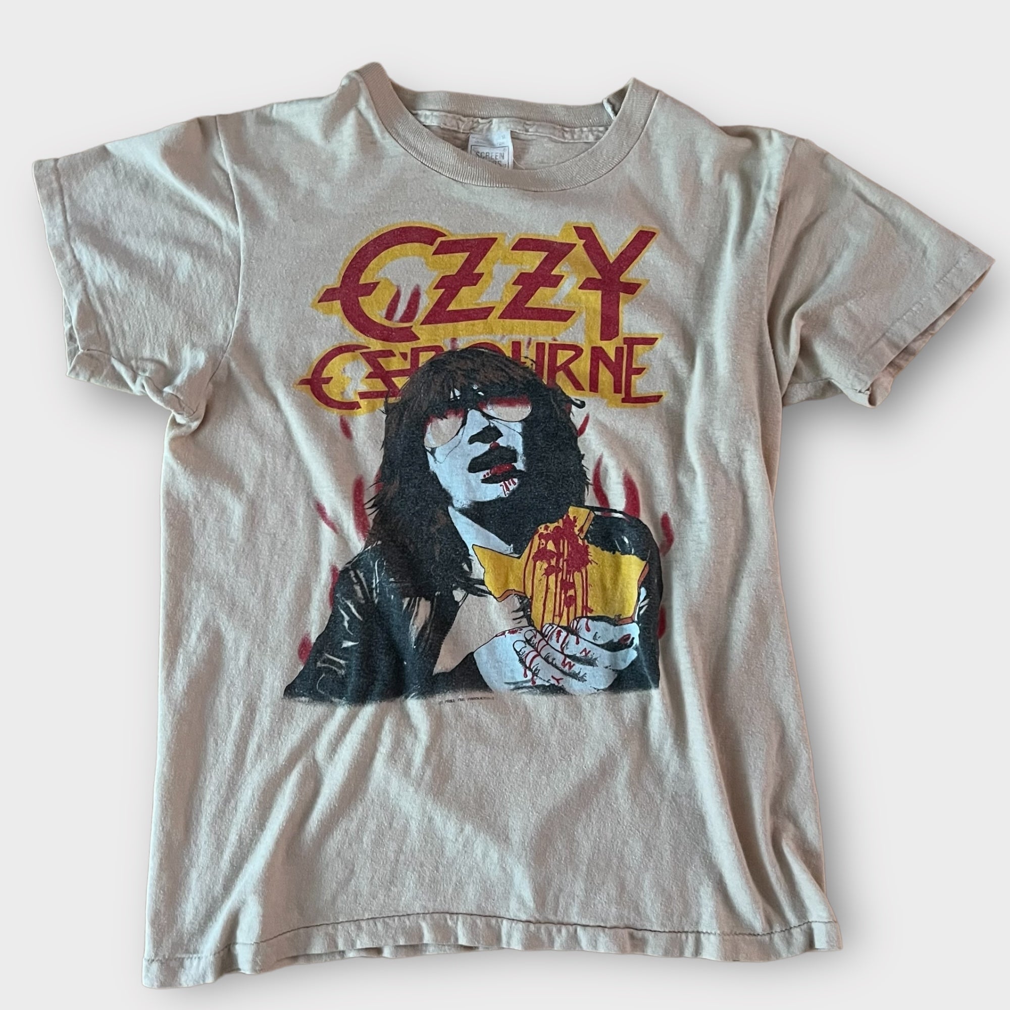 1982 Ozzy Osbourne "Ozzy Bites The Big One" Texas Tour Vintage Band Tee Shirt