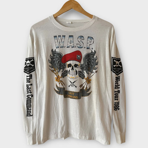 1986 WASP "The Last Command" Vintage Tour Band Long Sleeve Tee Shirt