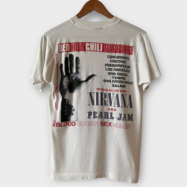 1991 Red Hot Chili Peppers w/ Nirvana & Pearl Jam Vintage Tour Tee Shirt