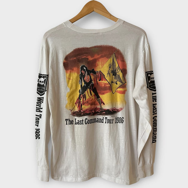 1986 WASP "The Last Command" Vintage Tour Band Long Sleeve Tee Shirt