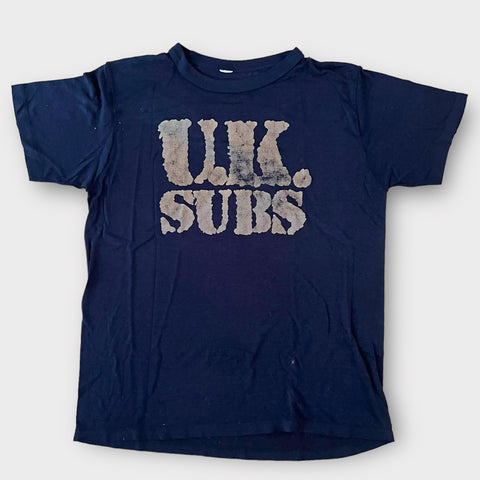 1980s U.K. SUBS Vintage Punk Band Promo Tee Shirt