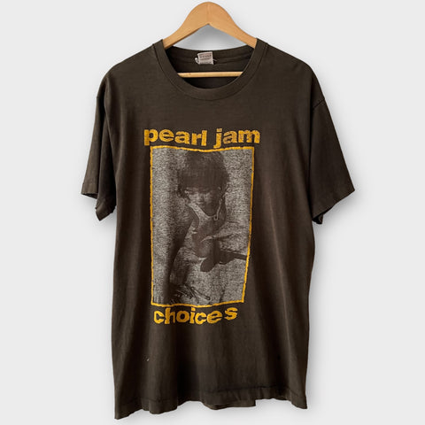 1992 Pearl Jam "Choices" Vintage Band Promo Tee Shirt