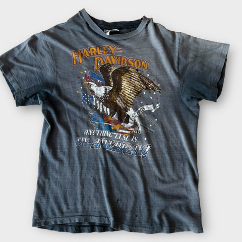 1970s Harley Davidson Motorcycle "Anything Else Is UnAmerican" Vintage Tee Shirt