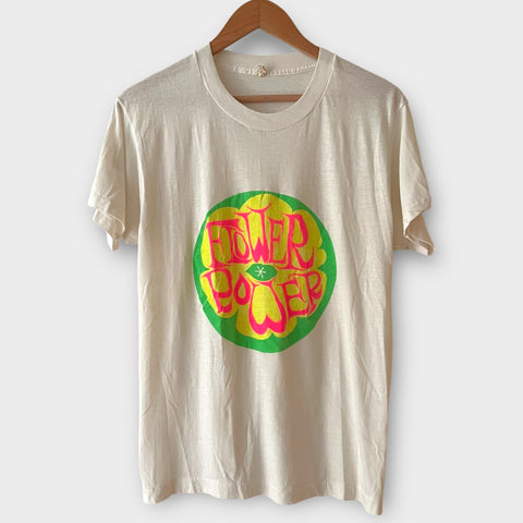 1980s Flower Power Vintage Hippie Tee Shirt