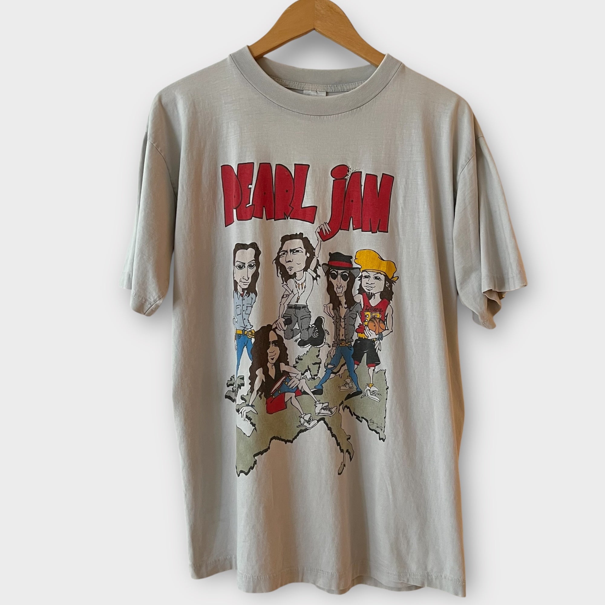 1992 Pearl Jam Euro Tour Vintage Band Tee Shirt