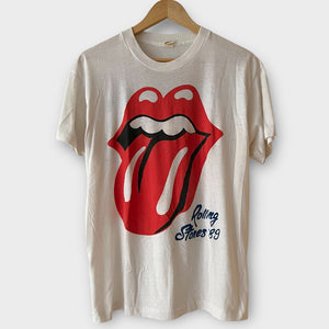 1989 Rolling Stones w/ Guns N Roses & Living Color at Los Angeles Coliseum Vintage Concert Tee Shirt