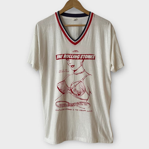 1978 The Rolling Stones in Chicago at Soldier Field Vintage Concert Tour V-Neck Tee Shirt