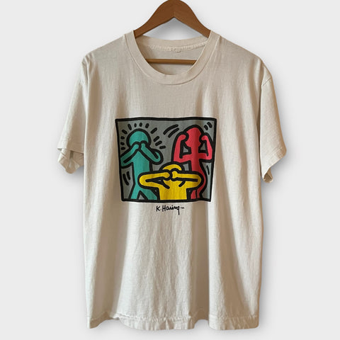 1990s Keith Haring Vintage Art Tee Shirt