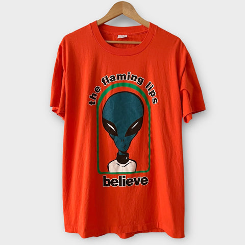 1990s The Flaming Lips "Believe" Oklahoma City Vintage Band Promo Tee Shirt