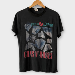 1989 Guns N Roses "Used To Love Her" Vintage Band Promo Tee Shirt