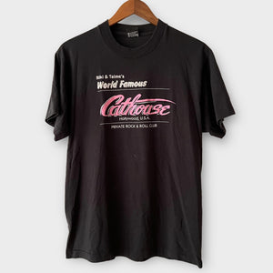 1980s Riki Rachtman's Cathouse Private Rock & Roll Club Member Vintage Tee Shit