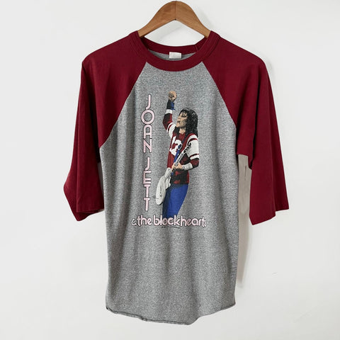 1982 Joan Jett Vintage Tour Band Rock Raglan Tee Shirt