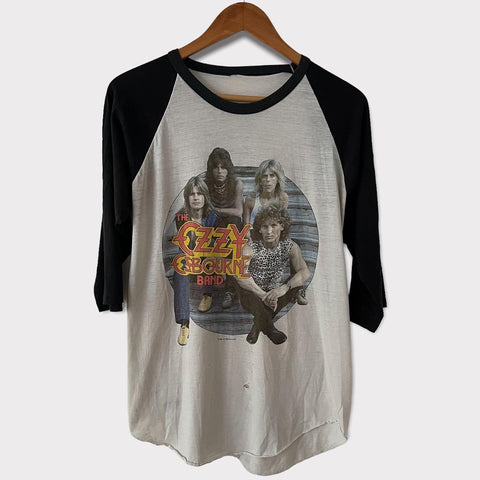 1982 Ozzy Osbourne Vintage Tour Raglan Tee Shirt